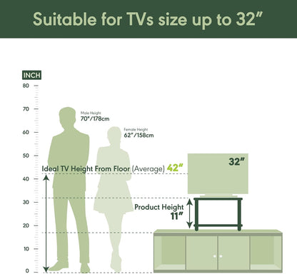 2-Tier 13191AMSS Furinno Turn-N-Tube No Tools Elevated TV Stand, Stainless Steel Tubes, Americano/Chrome