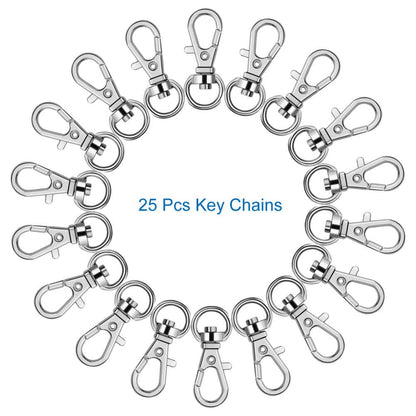 Selizo 100Pcs Key Chain Rings Bulk with Tassel for Tassel Keychain