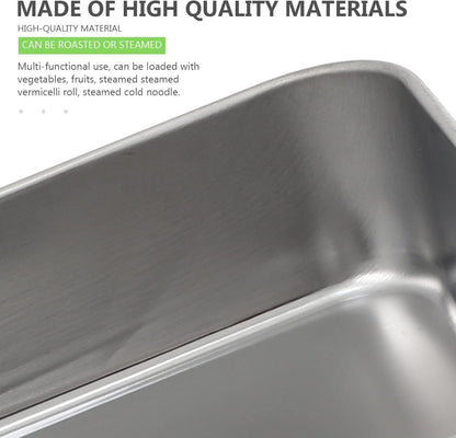 Stainless Steel Bakeware Kitchen Pan Set, Cake Pan Serving Plate, Food Container Bake Pan for Kitchen Supplies
