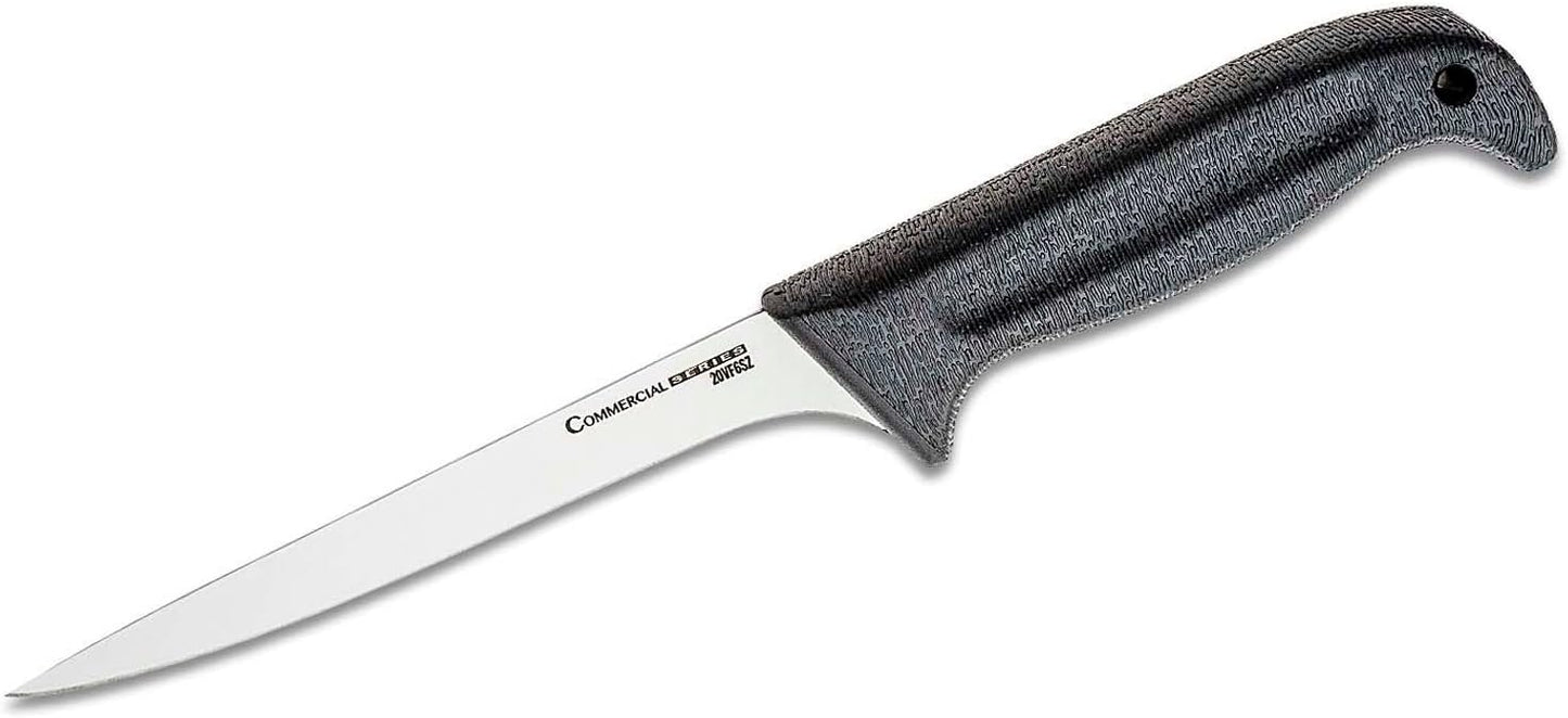 Cold Steel 6" Filet Knife - German 4116 Stainless Steel Fixed Blade for Game & Fish Processing