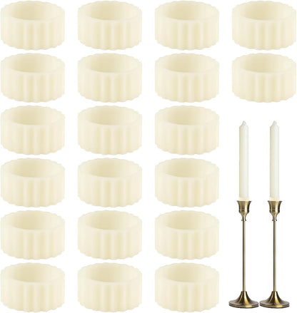 Skiennix 20 Pcs Rubber Candle Huggers - Secure Taper Candle Grips for Stability & Support