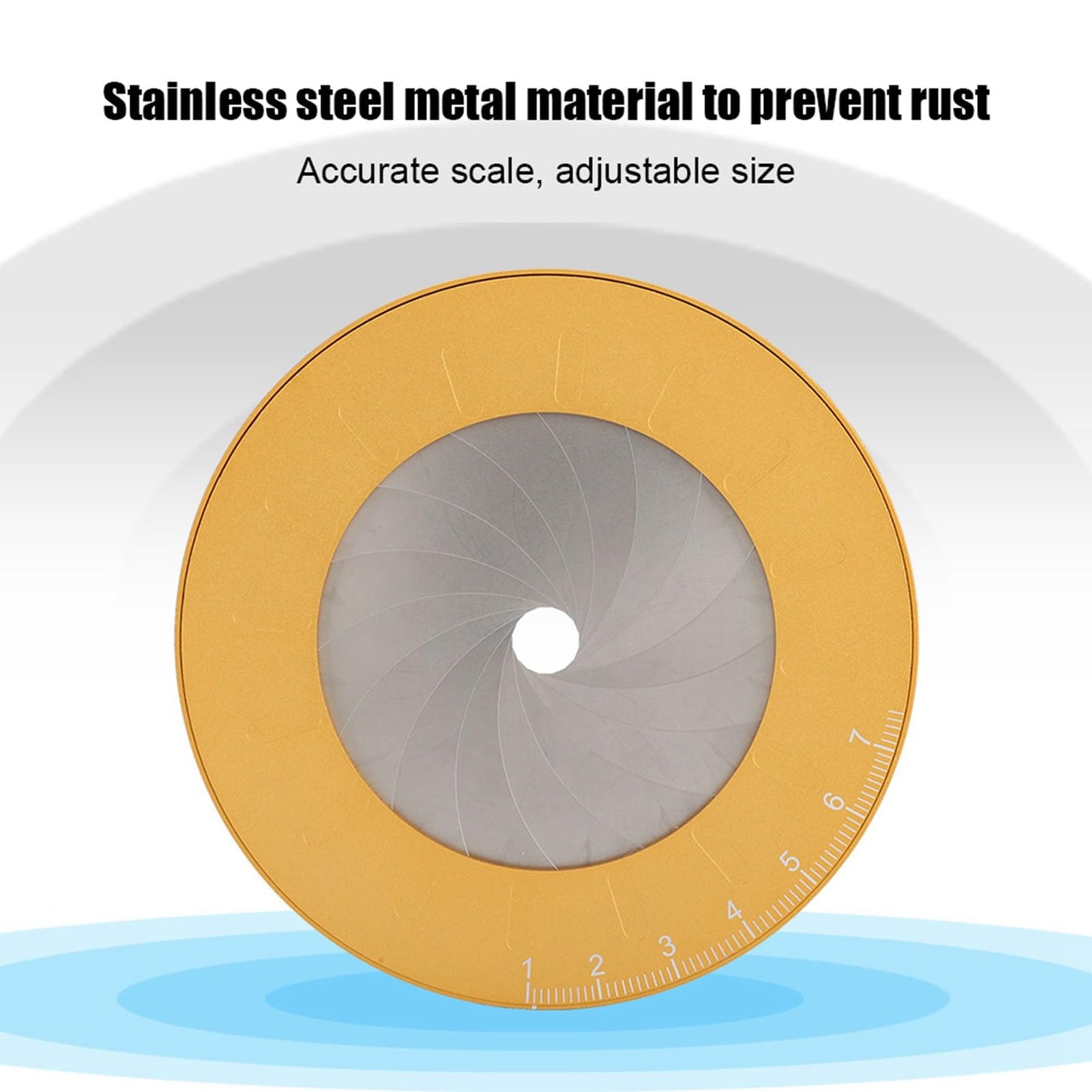 Stainless Steel Circle Template Ruler Rotary for Accurate Drawing Measuring Drafting Woodworking Tool