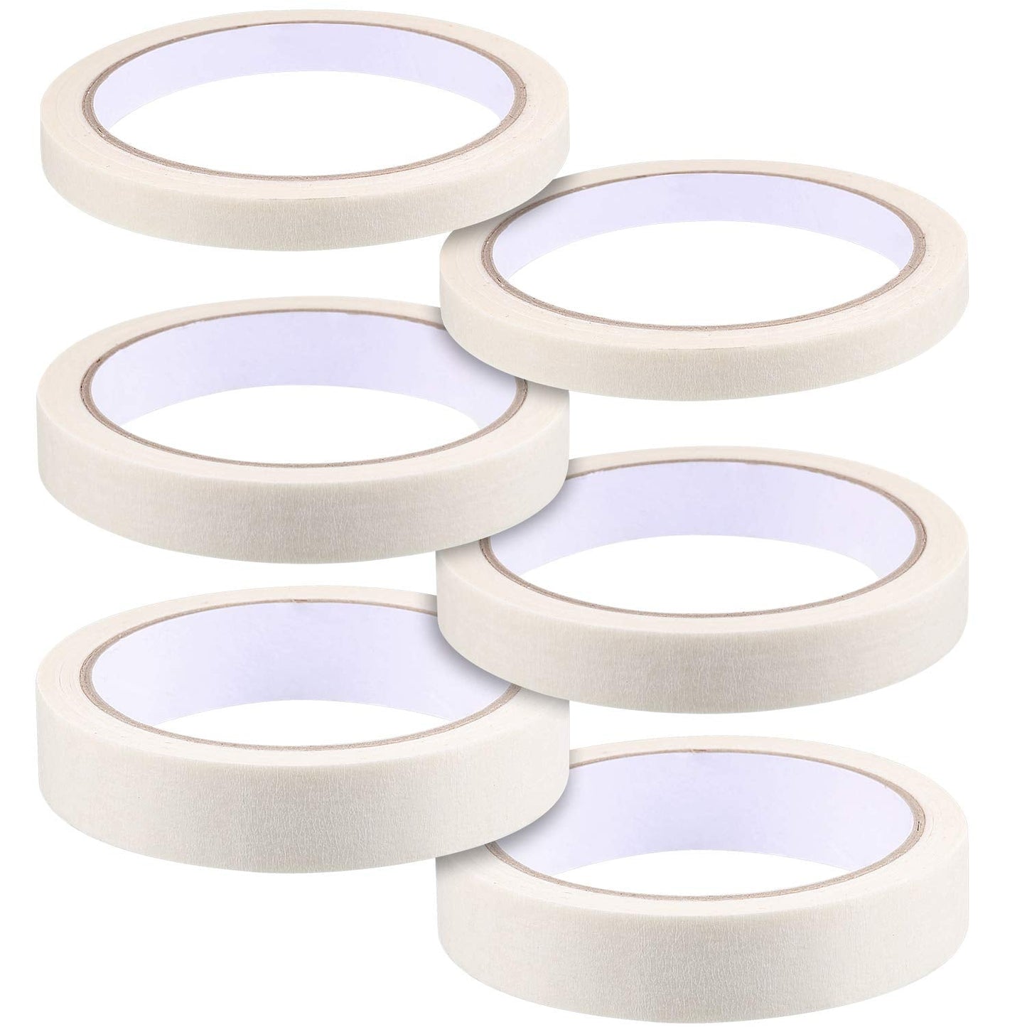 Outus 6 Rolls Diamond Painting Tape Anti-Dirty White Artists Self-Adhesive Art Easy Tear Protective DIY Tape Accessories for Adult 5d Diamond Painting Tool