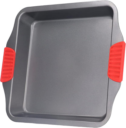Baking Pan, Carbon Steel Non Stick Oven Baking Sheet with Silicone Handle, Deepened Design, Dishwasher Safe