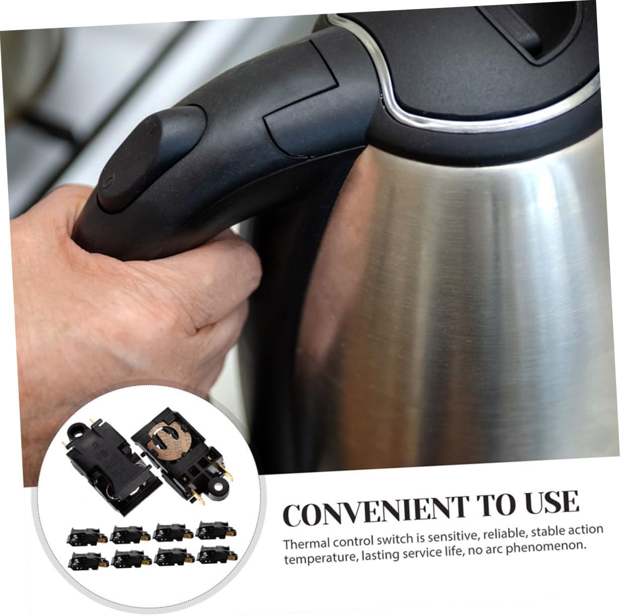 10pcs Electric Kettle Switch Thermostat: Temperature Control for Electric Kettle, Thermal for Oven, Copper Heat