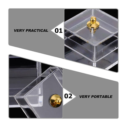 10Pcs Miniature Dollhouse Candy Boxes with Lids, 1:12 Scale Clear Plastic Display Jars, Tiny Food Containers for Doll House Bakery Shop Accessories, 1-inch Mini Treat Box for Crafts & DIY Decor