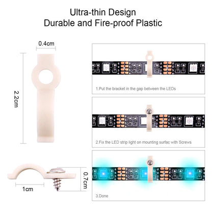 iCreating 5050 4Pin LED Strip Connector Kit 10mm RGB 4 Pin LED Connector Accessories Kit Include L LED Connectors for Strip Lights, 4-pin LED Light Strip Connectors with Wire, LED Extension Cable