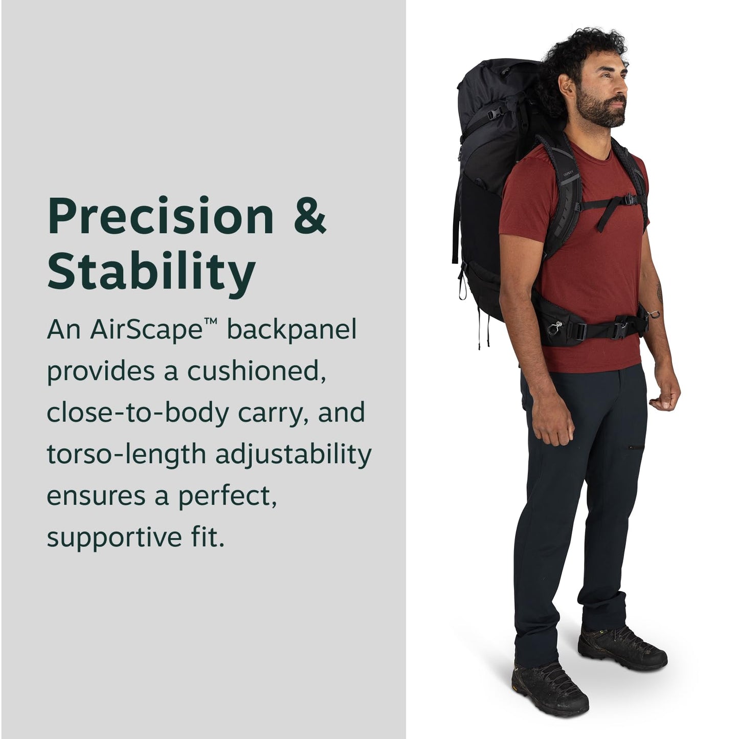 Osprey Kestrel LT 65L Men's Backpacking Backpack - Lightweight Hiking & Camping Bag with Waterproof Raincover, Rays Blue
