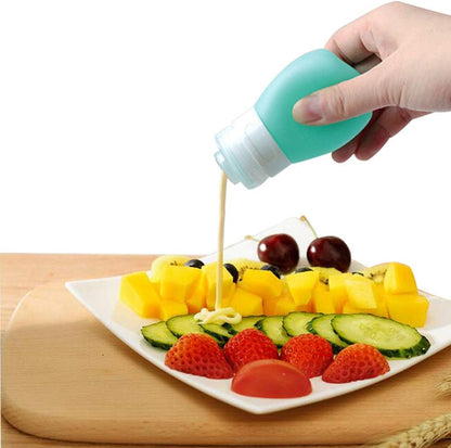 YINGGG Portable Salad Dressing Container - Leakproof Sauce Storage Bottle, Dressing to Go for Lunch (Set of 4, 55ML)