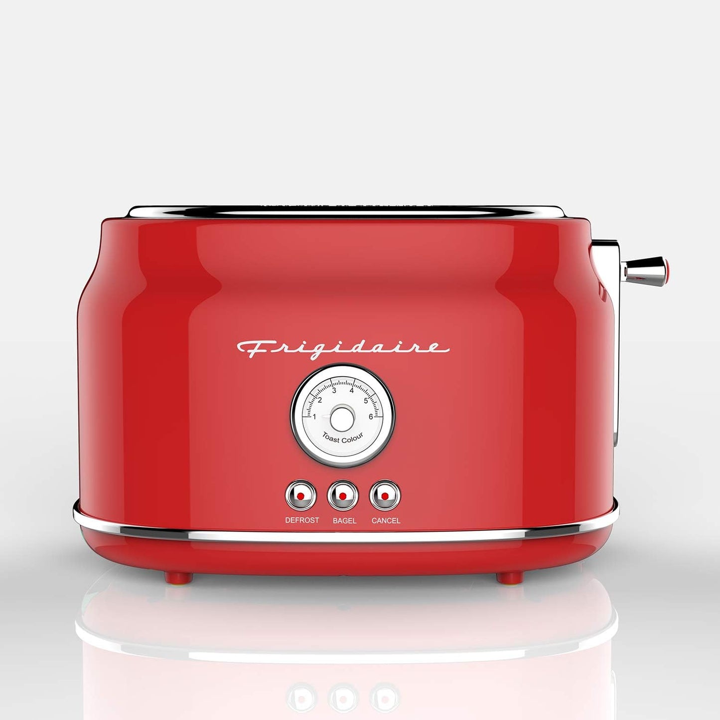 CULINARY CHEF CCTO102-RED, 2 Slice Retro Toaster with Wide Slot and 5 Adjustable Toast Settings, Red