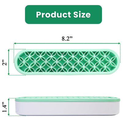 Elsjoy 3 Pack Silicone Makeup Brush Holder, Desktop Cosmetic Organizer Pen Holder, Sewing Tool Holder Beauty Tool Organizer Stand for Brush, Scissors, Toothbrush