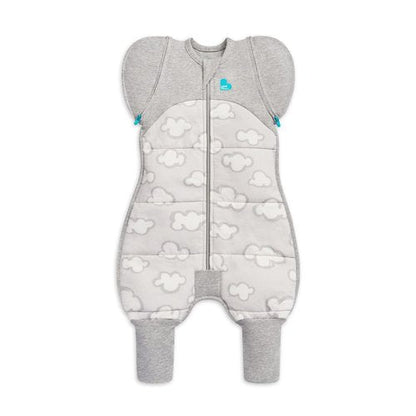 Love to Dream Swaddle UP Transition Bag Warm - Patented Zip-Off Wings, Gently Help Baby Safely Transition from Being Swaddled to Arms Free - Medium 13-19 lbs, Gray