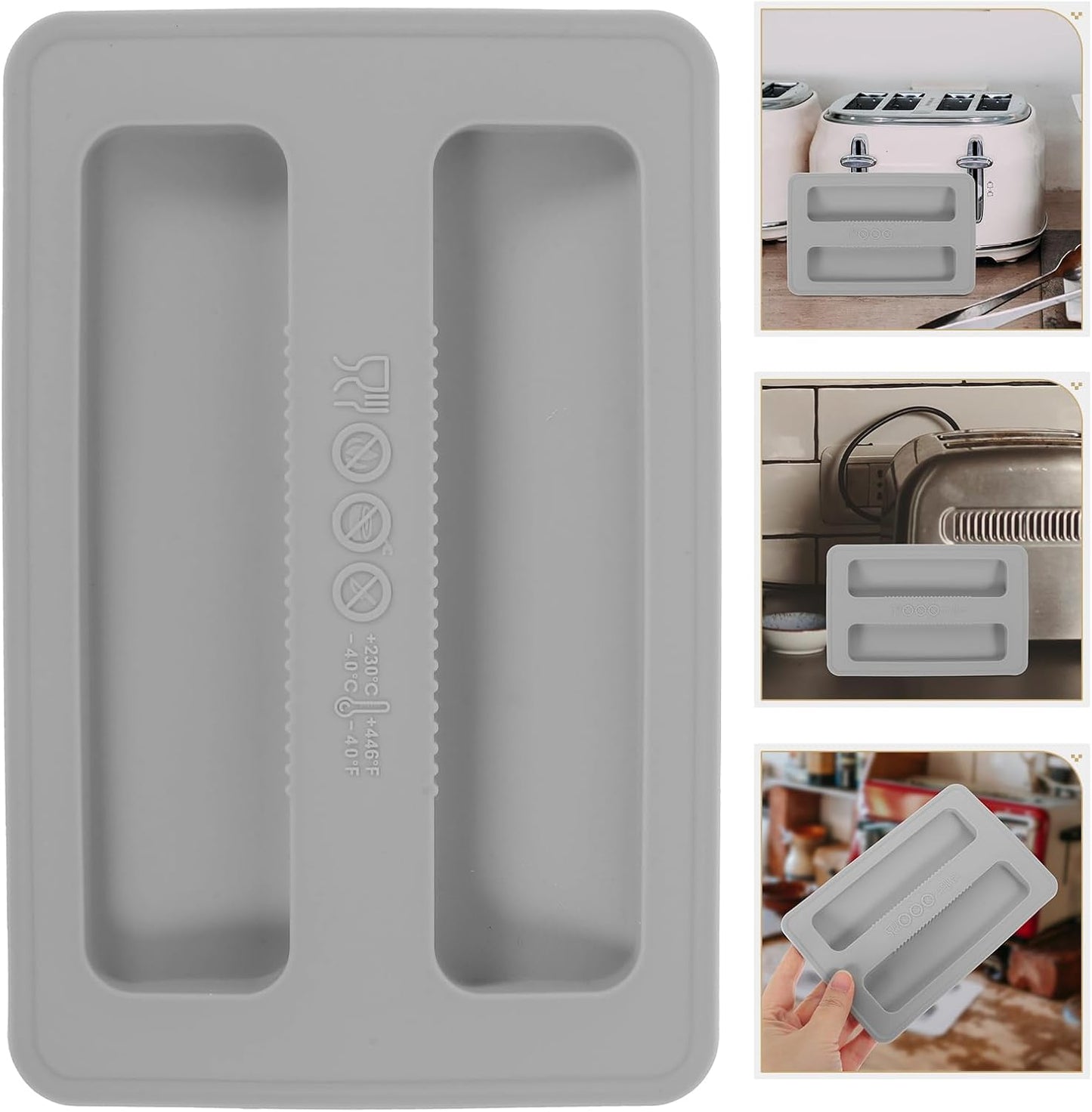 Tofficu 2pcs Toaster Dust Cover, 2 Slice Silicone Bread Maker Cover for Sandwich Machine Accessories