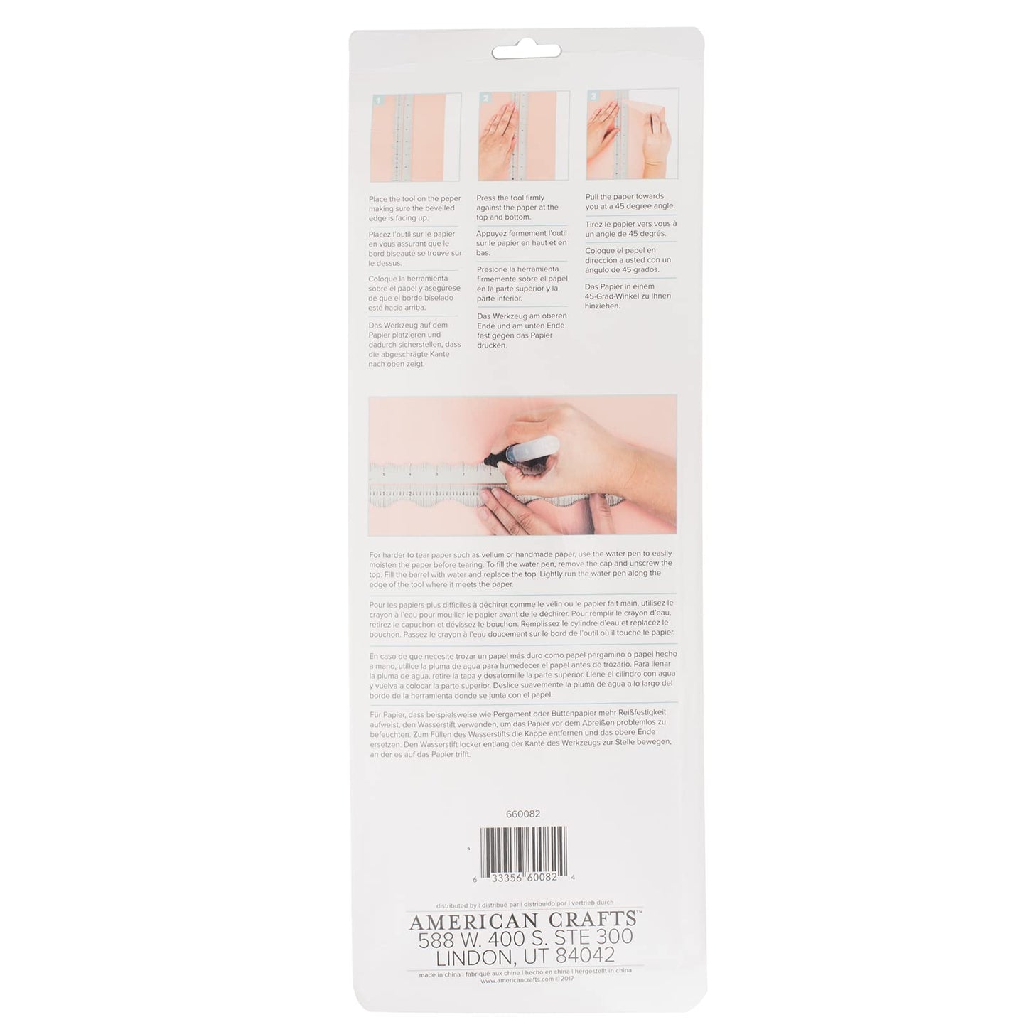 We R Memory Keepers Rulers and Tear Guide, Easy to Tear and Deckle Paper DIY Craft Project, Zigzag, Wave, Coarse Deckle, Fine Deckle, Card Making, Scrapbooking, Invitations, Journaling, Decorations