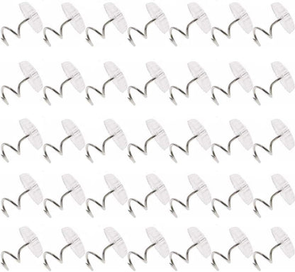 Sowaka 60 Pcs Twist Pins Upholstery Fasteners, Clear Heads for Sofa, Car, Home Furniture Hold Bed Skirt