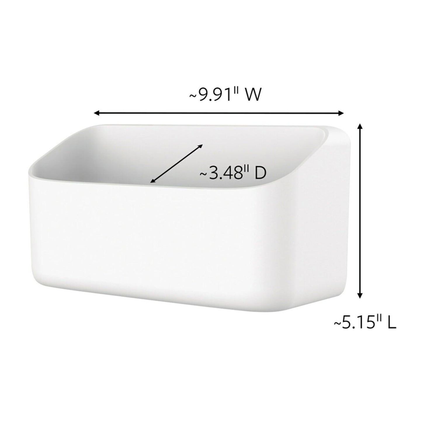Command 10 Lb Large Organizing Caddy with 4 Strips, 9.91" x 3.38" x 5.15", Heavyweight Damage-Free Hanging for Organizing Cleaning Supplies, Closet, and Pantry
