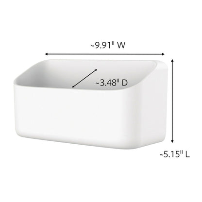 Command 10 Lb Large Organizing Caddy with 4 Strips, 9.91" x 3.38" x 5.15", Heavyweight Damage-Free Hanging for Organizing Cleaning Supplies, Closet, and Pantry
