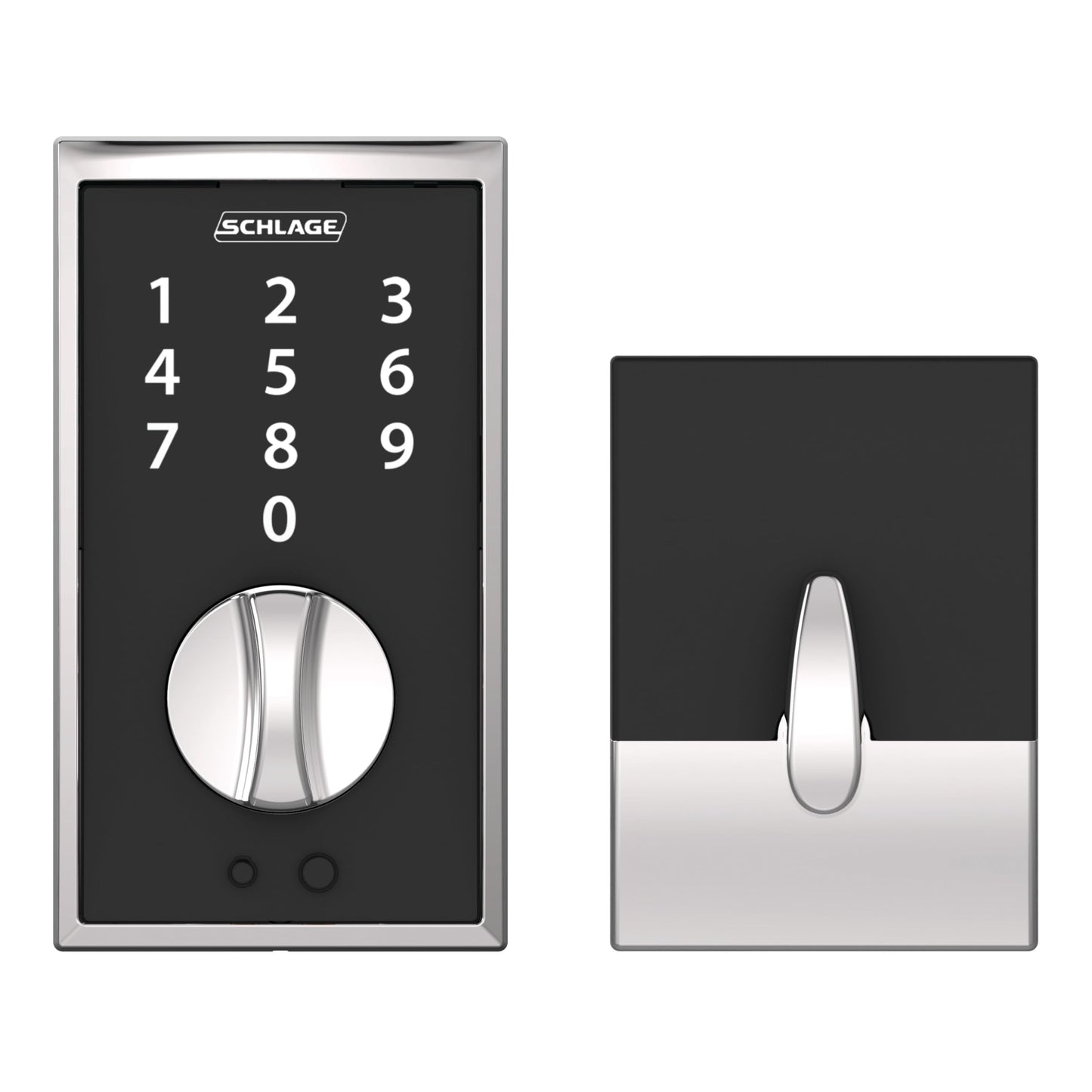 SCHLAGE BE375 CEN 622 Touch Keyless Touchscreen Electronic Deadbolt Lock, Matte Black