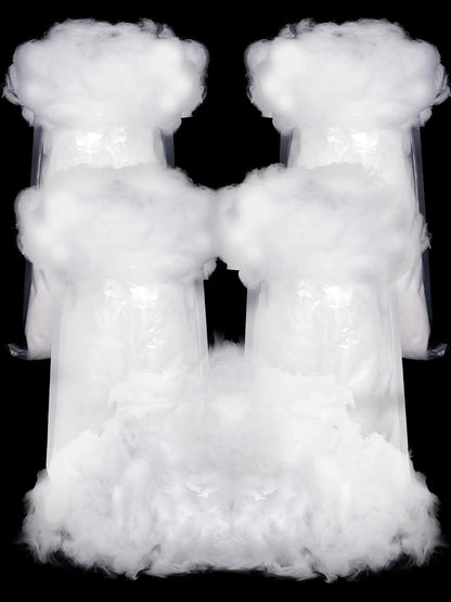 Riakrum Fake Snow | Fluffy Artificial Snow Decor for Winter Mantle | 240g Cotton Snow