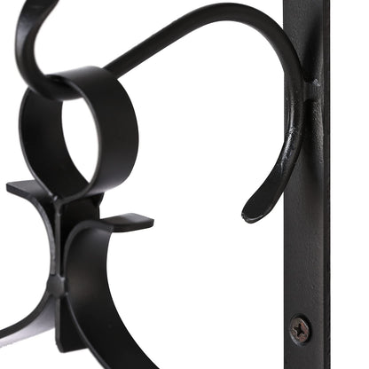 Souliron Hanging Hurricane Glass Wall Sconce Candle Holder Black Metal Wall Decorations HLJ15-291B