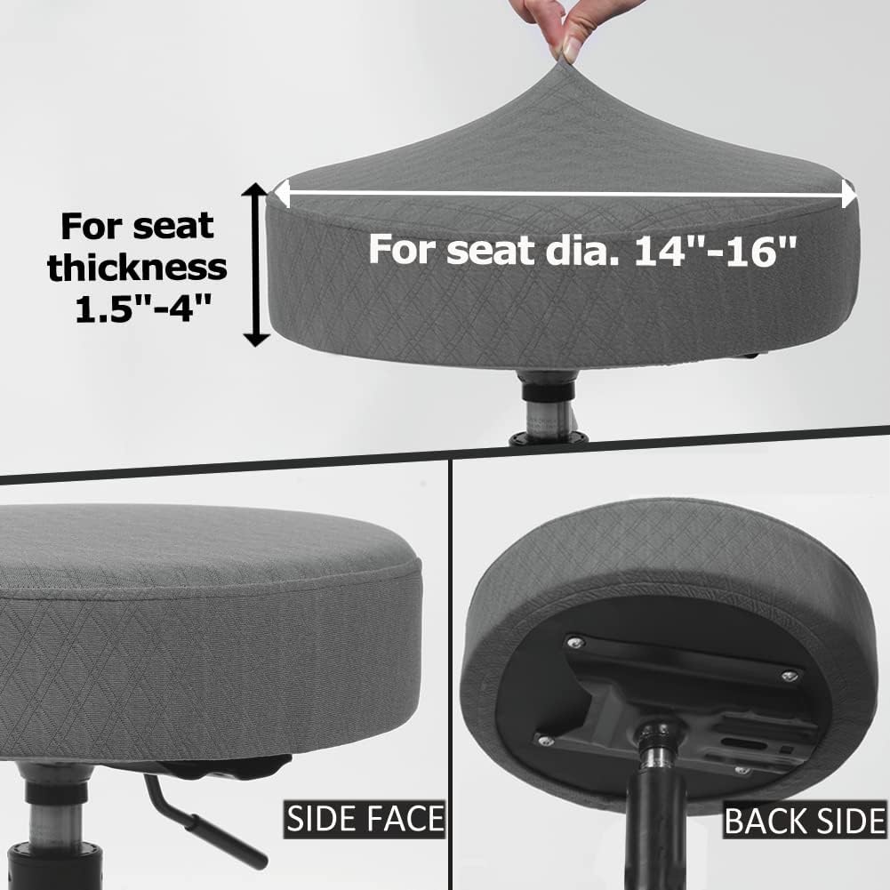 4 Dia.14-16, 4 Counts, BUYUE pcs Bar Stool Covers Luxury Crease-Resistant Jacquard Fabric Stretch Washable Vanity Stool