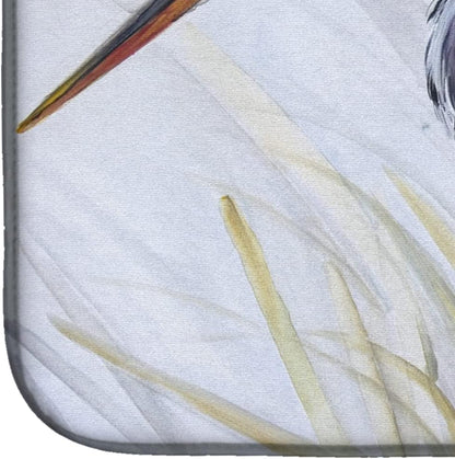Caroline's Treasures Blue Heron Frog Hunting Dish Drying Mat for Kitchen Counter, 14 x 21", Multicolor