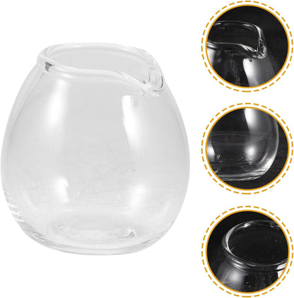 BESTOYARD Mini Glass Milk Cup Pitcher Set, 2 Pcs for Sauce, Maple Syrup, Coffee, Espresso Shots, and Tea