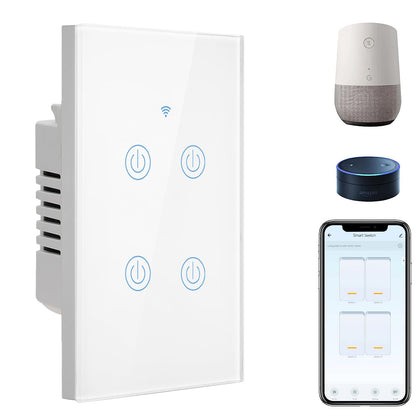 BSEED Smart Light Switch,1 Gang WiFi Touch Switch with Smart Life APP Control and Timing Function,Black Single Pole Switches Work with Amazon Alexa,Google Assistant -(3 Way) Multi-Control Association