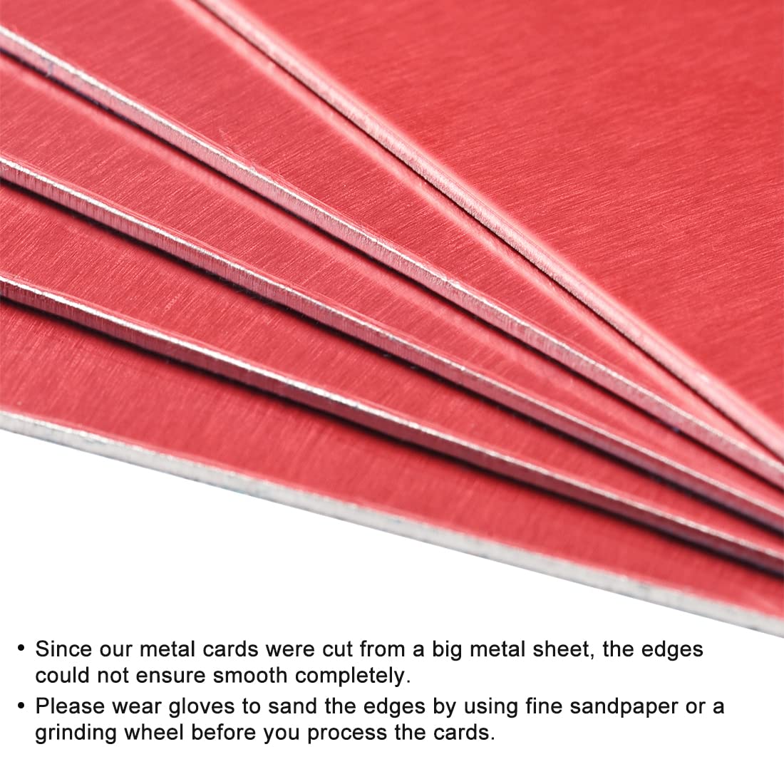 uxcell Blank Metal Card 80x40x1mm Anodized Aluminum Plate for DIY Laser Printing Engraving Red 15 Pcs