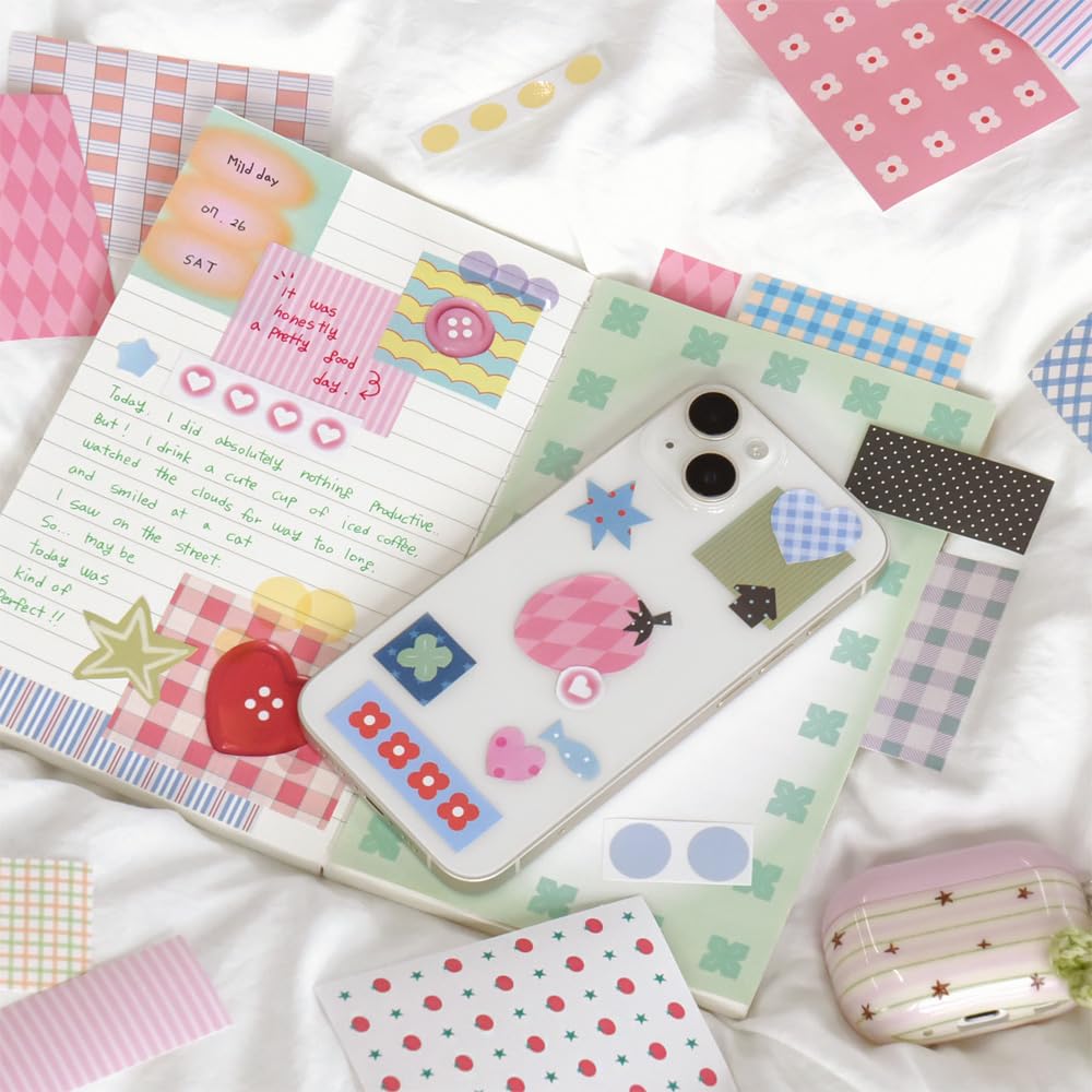 Monolike Plan Pattern Sticker Pack (102Pcs) - Variety Pack, Journal, Scrapbook, Fancy Sticker, Paper