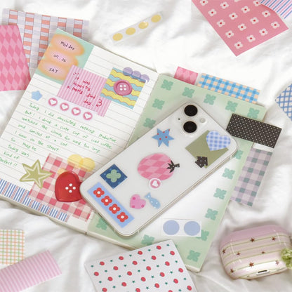 Monolike Plan Pattern Sticker Pack (102Pcs) - Variety Pack, Journal, Scrapbook, Fancy Sticker, Paper
