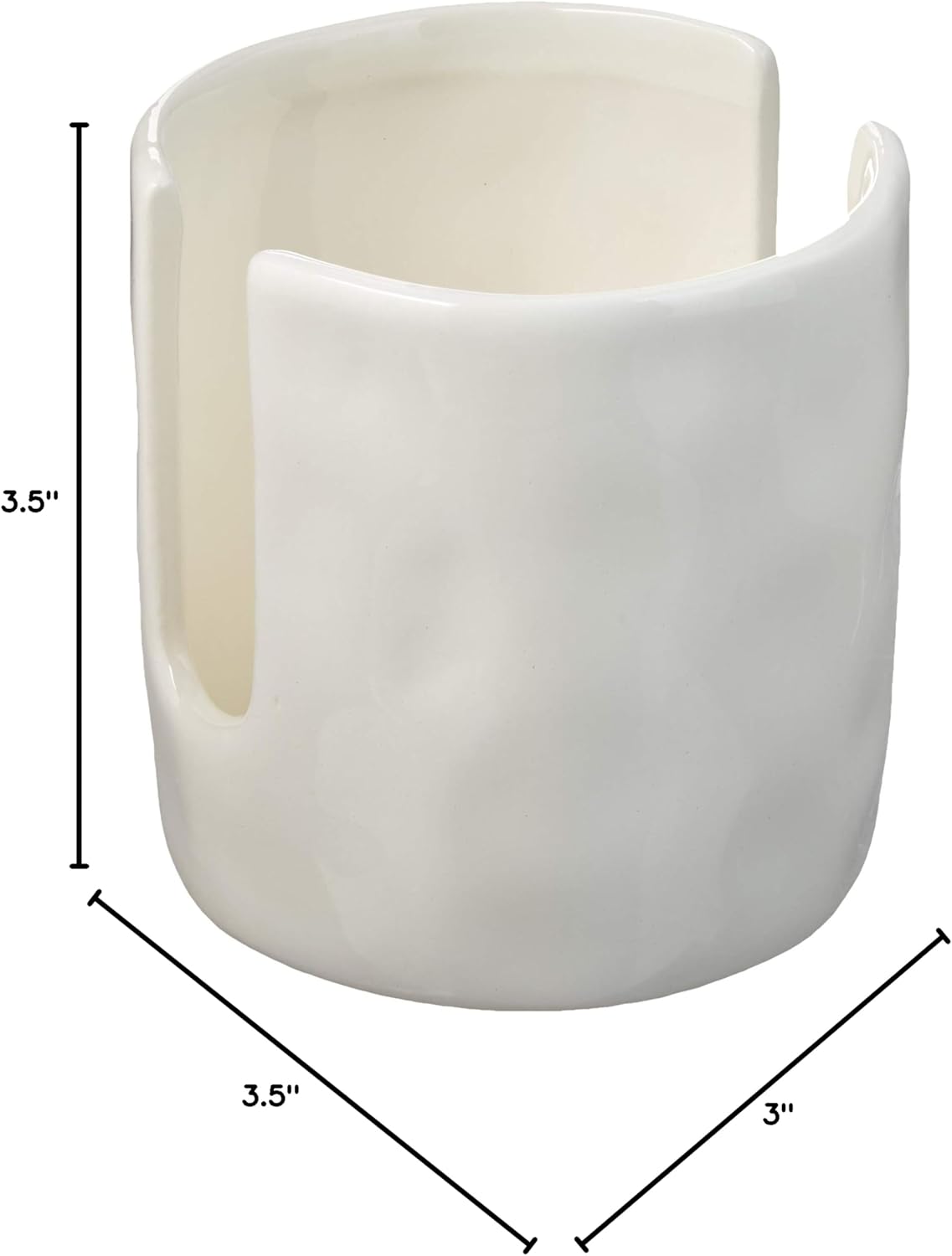 Off White Ceramic Sponge Holder Caddy - Stylish Kitchen Storage