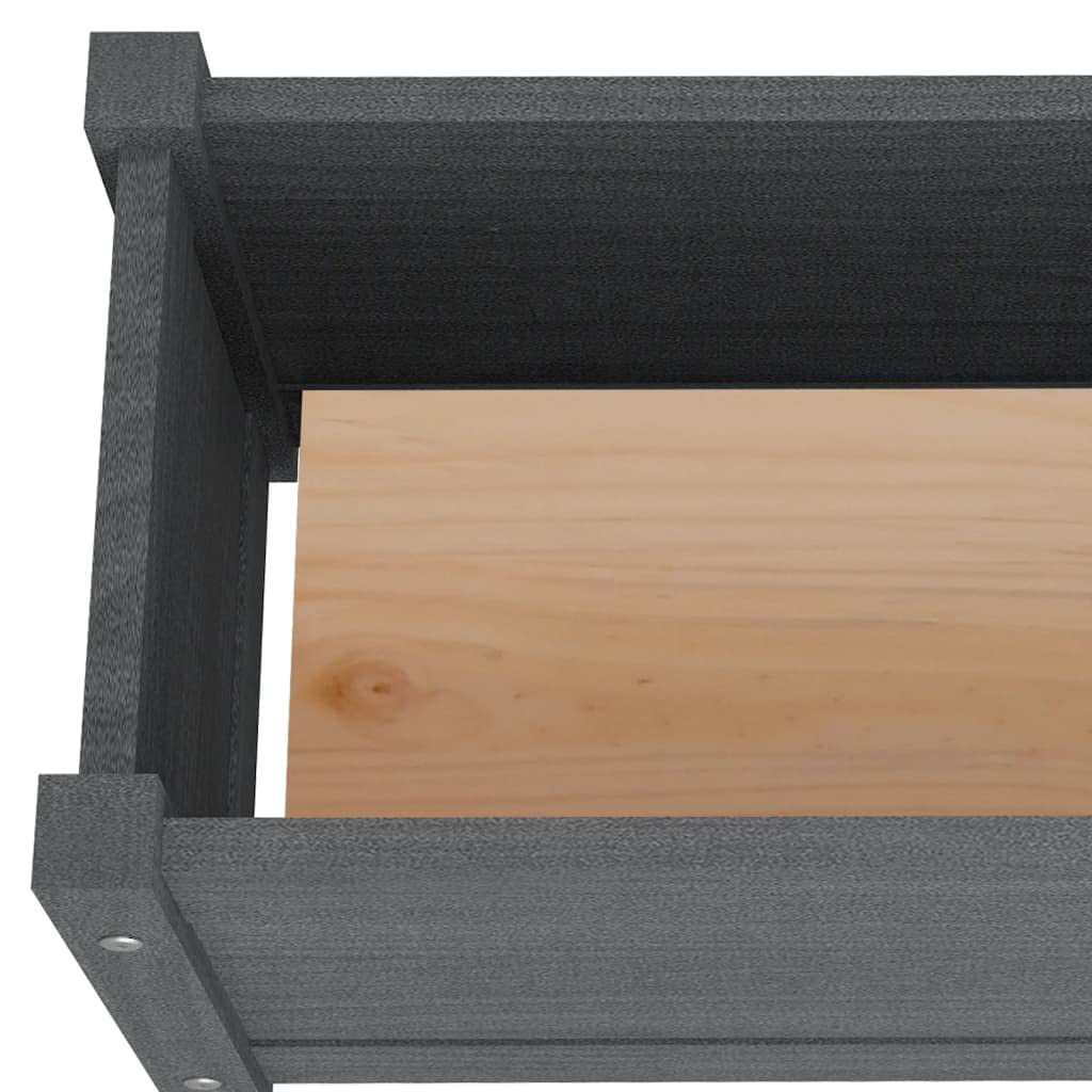 Mhdvray Raised Garden Bed Set 2 Pack Large 59.1 x 59.1 x 12.2 in Outdoor Wooden Planter Box, Solid Pine Wood Elevated Garden Beds for Patio, Balcony, Yard and Deck