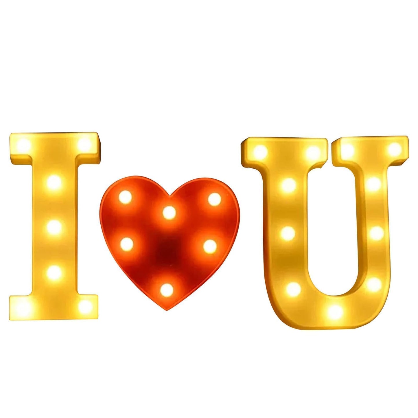 CSKB Light Up I Love You Letters Sign for Wedding LED Heart Marquee Lights Night Light Lamp Christmas Holiday Gift Home Party Decoration