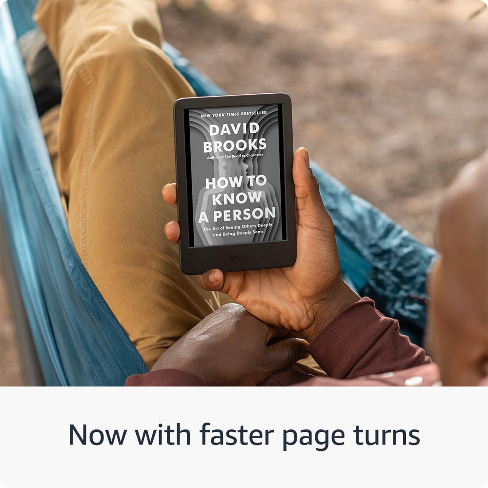 Amazon Kindle 16 GB (newest model) - Lightest and most compact Kindle, now with faster page turns, and higher contrast ratio, for an enhanced reading experience - Matcha