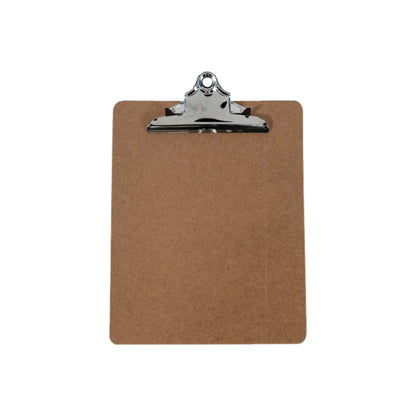 School Smart Hardwood Clipboard - Letter Size Bright Nickel 9 X 12-1/2 in