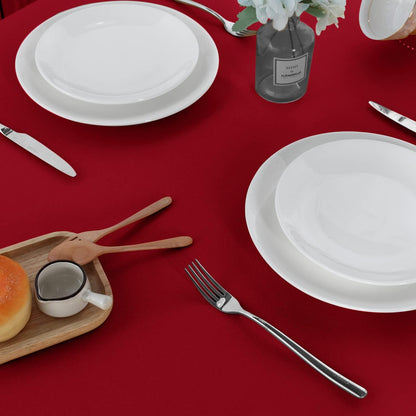 sancua Square Tablecloth, 54 x 54 Inch, Stain and Wrinkle Resistant Polyester for Dining