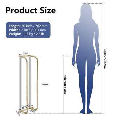 BWE Brushed Gold Towel Racks for Bathroom, Wall Mounted Towel Rack for Rolled Towels, Bathroom Towel Storage, Stainless Steel Vertical Towel Holder, Bathroom Organizer