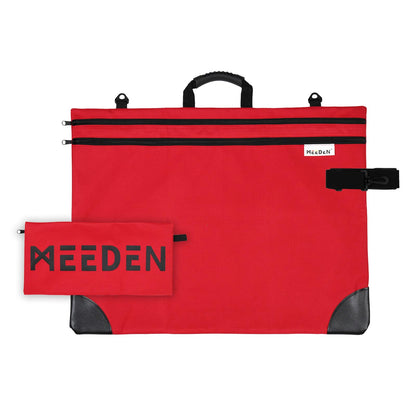 MEEDEN Soft Art Portfolio Bag: 20 X 26 Inch Light Weight Portfolio Canvas Case with Detachable Shoulder Strap -Waterproof 600D Oxford Carrying Storage Case for Canvas, Artwork, Sketching - Red