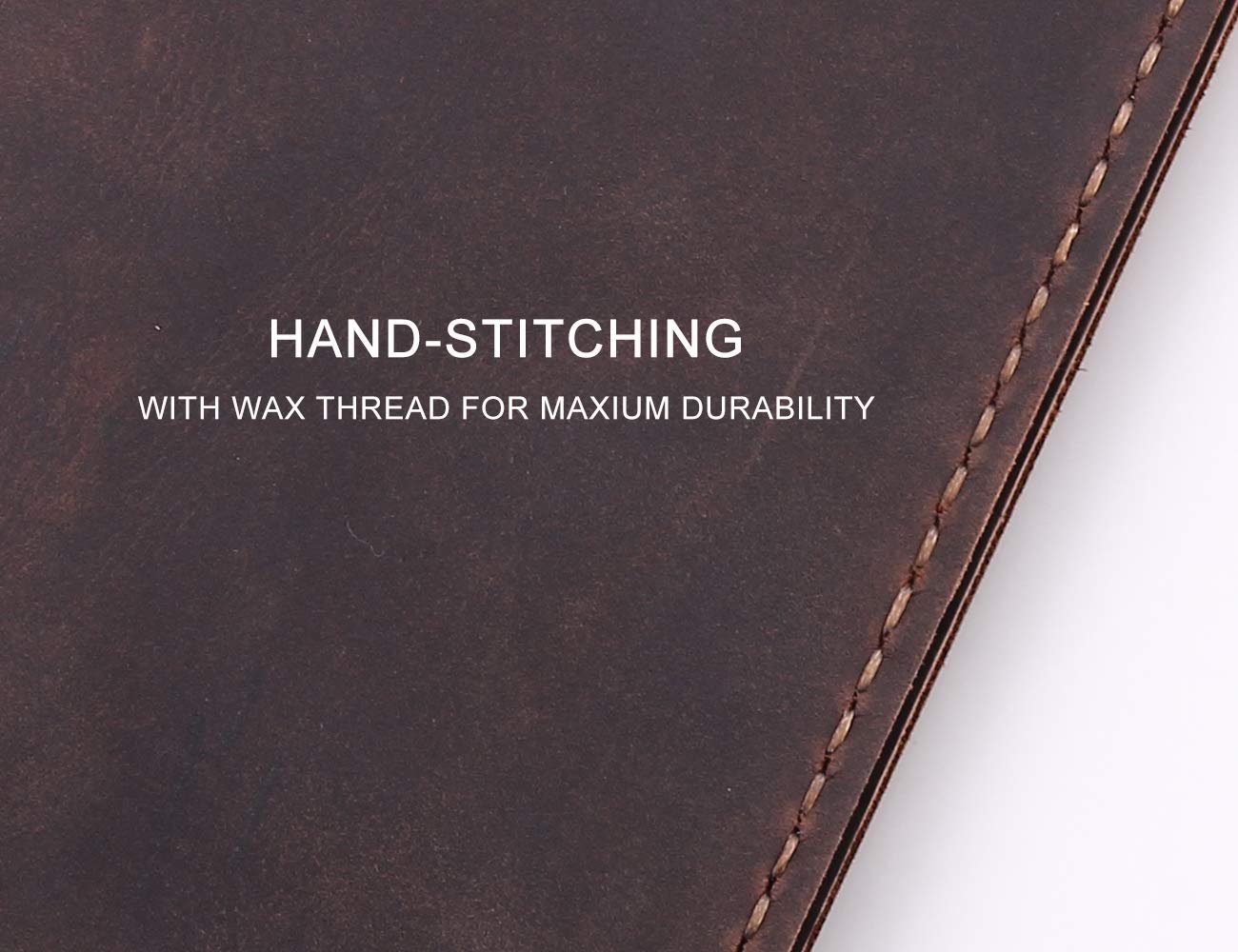 Leather Notebook Cover for Field Notes, Handmade Journal Cover for Moleskine Cahier Journal, Leather Cover with Pen Holder fits 3.5" x 5.5" Pocket Notebook - Coffee