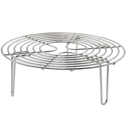 Round Steamer Rack and Cooling Rack,Stainless Steel Pot Trivet, Cooking Rack,Wire Steamer Kettle Rack Holder, Air Fryer Cooking Steamer Rack for Baking Canning Cooking Steaming, 7.9''X2.8''