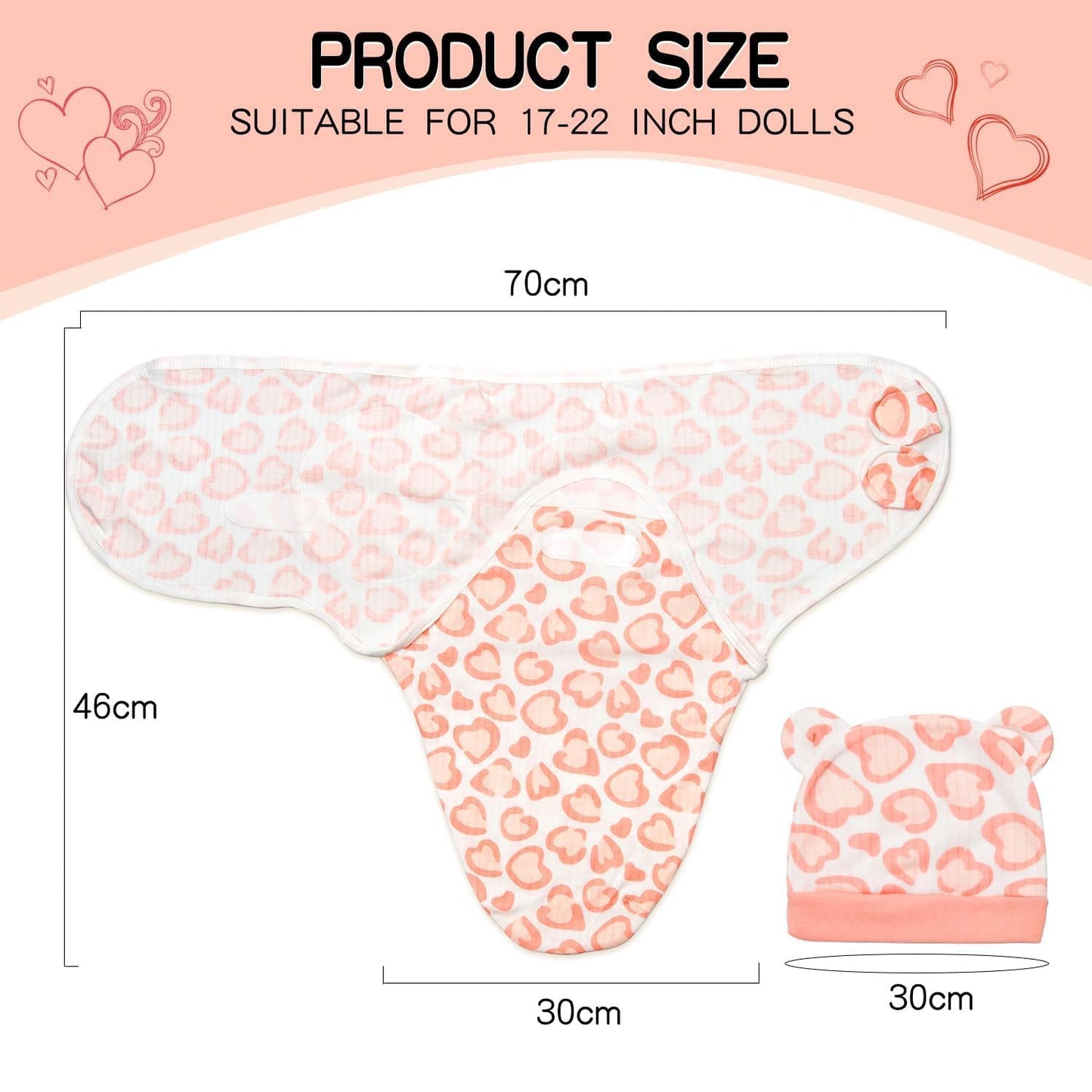 Reborn Baby Doll Clothes 17-22 Inch Reborn Doll Clothes Accessories for Baby Doll Clothing (Purple & Pink Blanket )