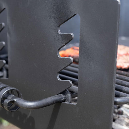 Ash & Ember Park-Style Grill, 384 Sq. In Jumbo Charcoal Grill, Single Post Outdoor Cooking Backyard BBQ, Camp Grilling Barbecues