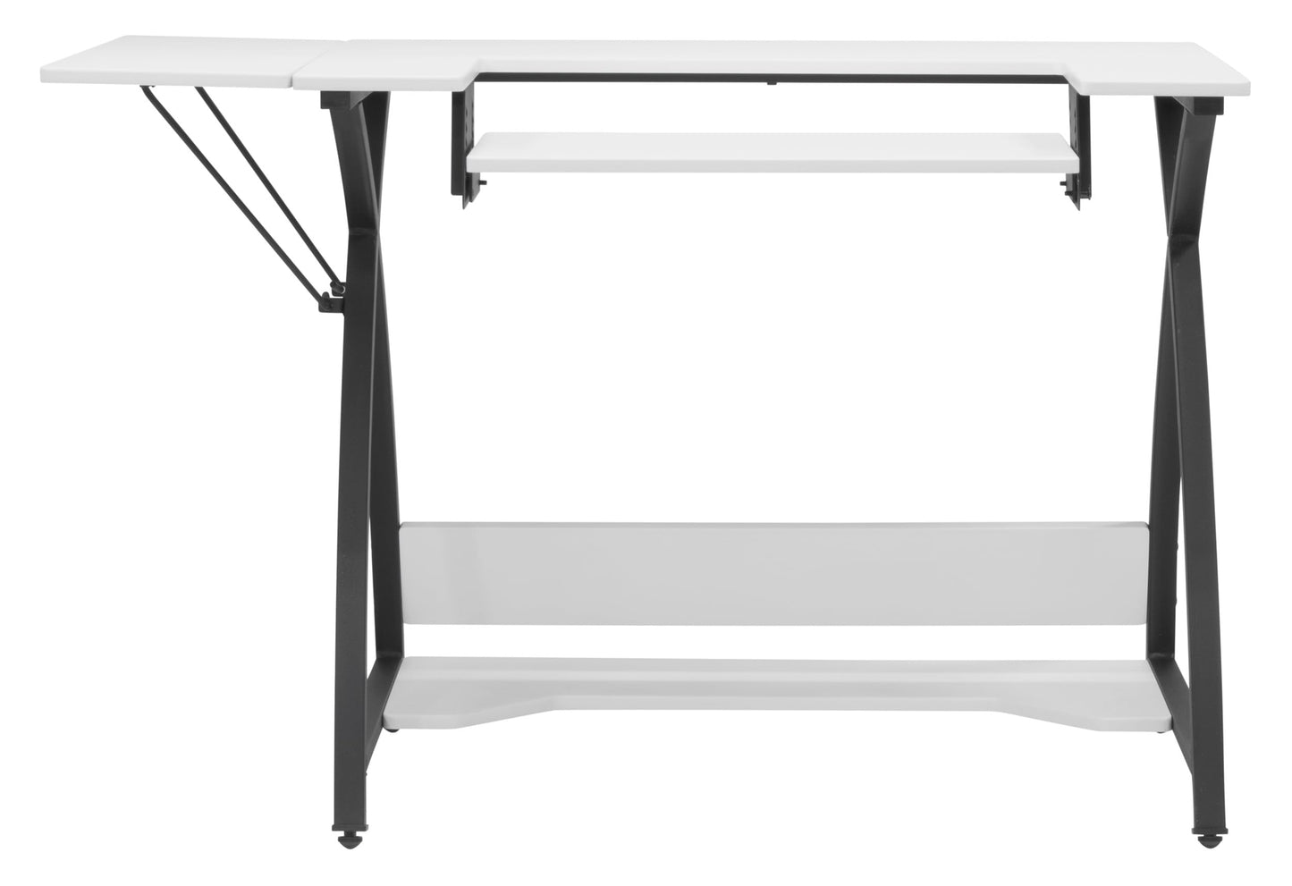 Comet Plus Hobby and Sewing Table with Side and Lower Shelf - Can Also Be Used as Computer Desk