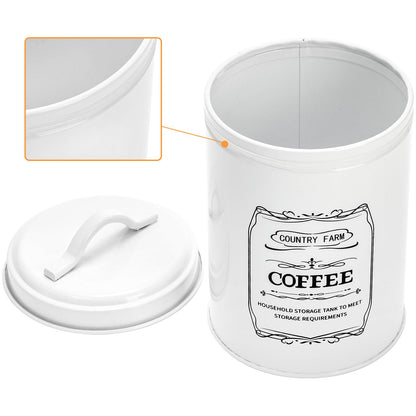 yarlung Set of 4 Kitchen Canisters with Airtight Lids, Coffee Tea Sugar Flour Tin Jars Nesting Food Storage Container Set for Farmhouse Decor, 4 Sizes