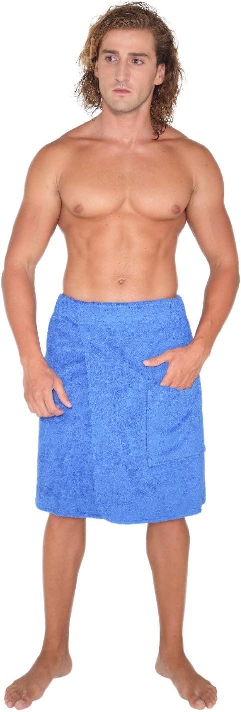 Arus Men's Organic Turkish Cotton Bathrobe - Adjustable Closure