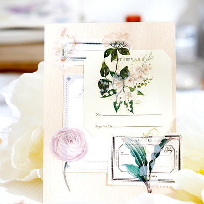 Obujopal 600 Pcs Natural Botanical Flower Stickers, Wildflower Stickers for Scrapbooking Junk Journal Notebook Diary Planner Letter Envelope Water Bottle Phone Case Craft Decoration (Set of 6)