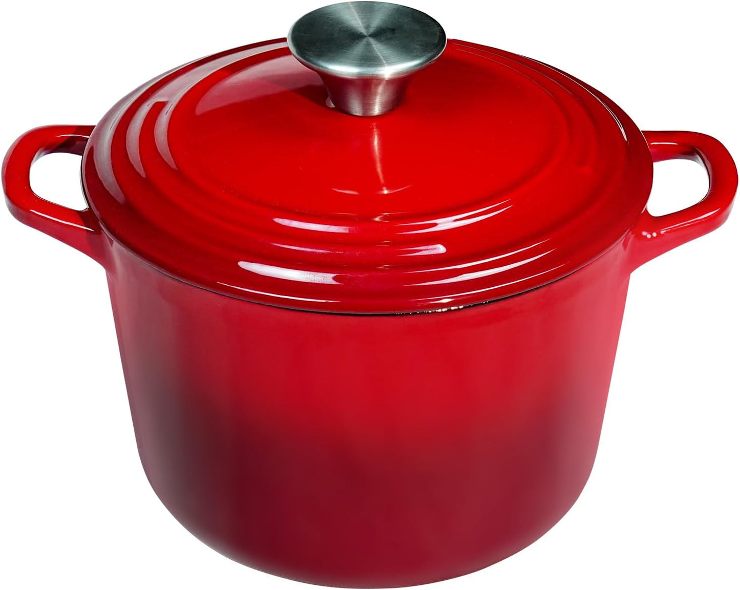 2.8 Flavehc Dutch Oven Pot with Lid qt Cast Iron Dutch Oven for Bread Baking Red Enameled Cast Iron Rice Pot