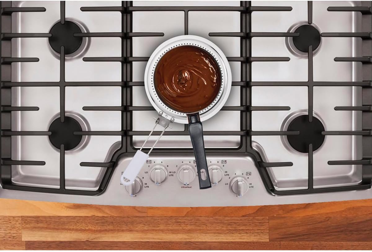 HIC Kitchen Heat Diffuser Reducer Flame Guard, Stainless Steel, Removable Handle