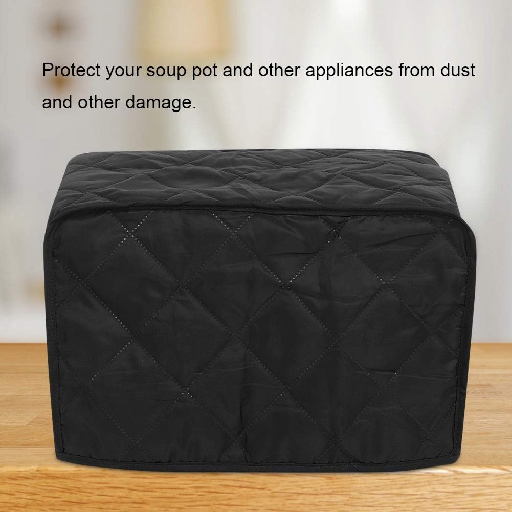 Cooker Cover Protector, Quality Polyester Pongee Dust Cover for Electrical Appliances (Black, 40.6 * 23 * 25.4cm)
